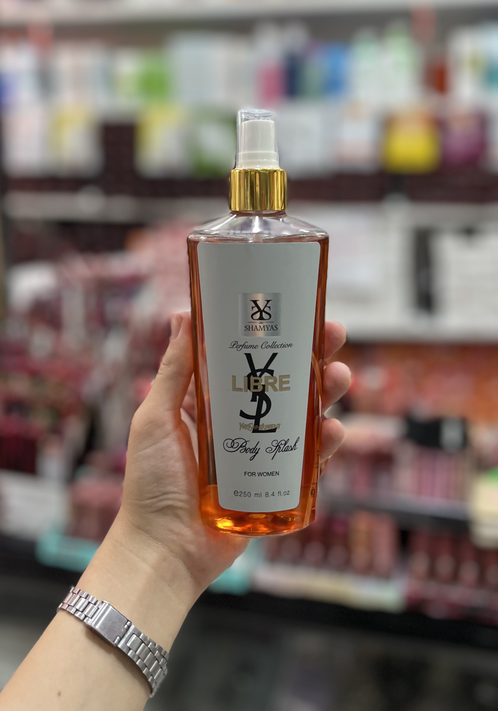 بادی اسپلش زنانه شمیاس مدل Yves Saint Laurent Libre Intense حجم 250 میلی‌لیتر