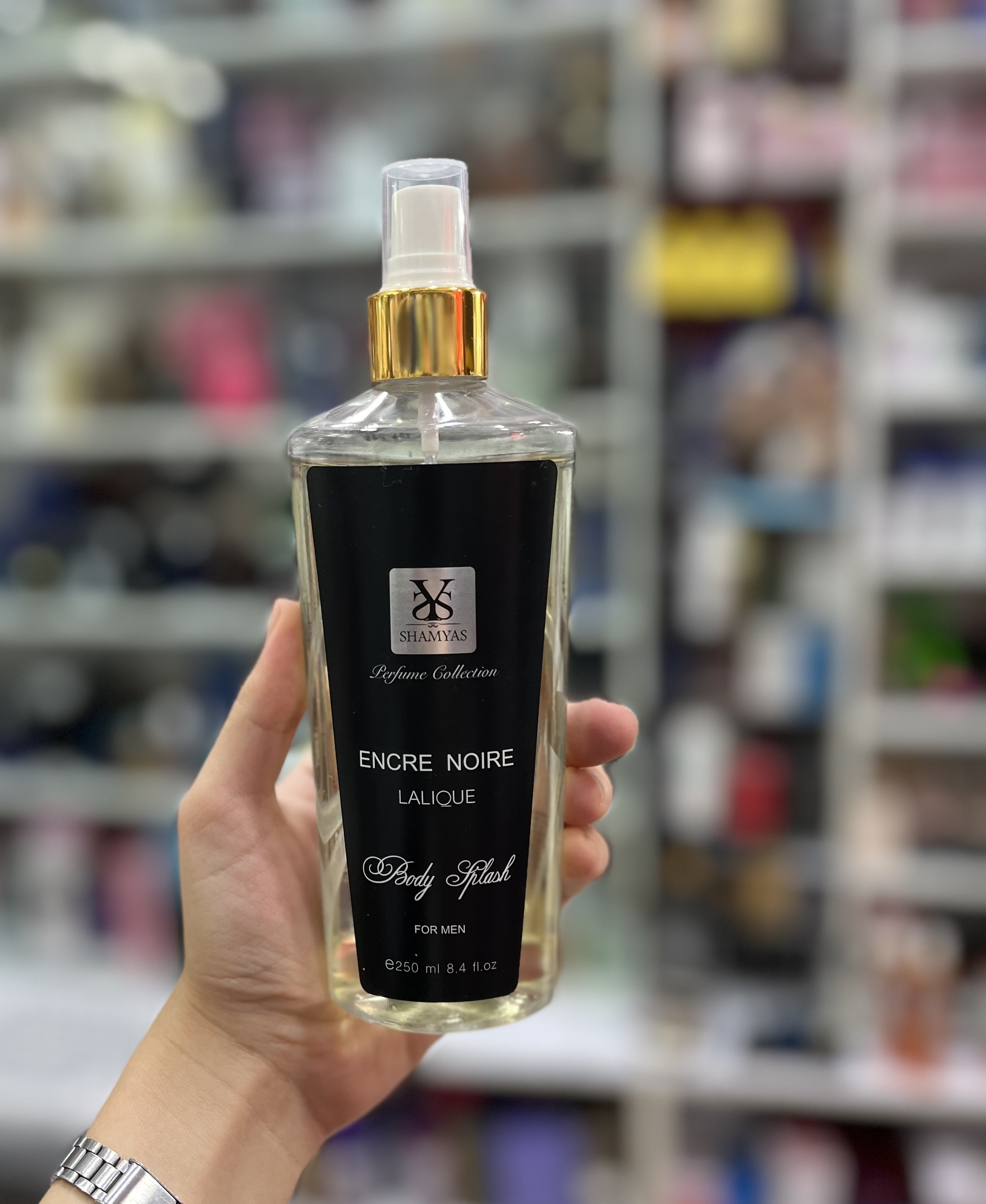 بادی اسپلش مردانه مدل لالیک انکر نویر (Lalique Encre Noire
