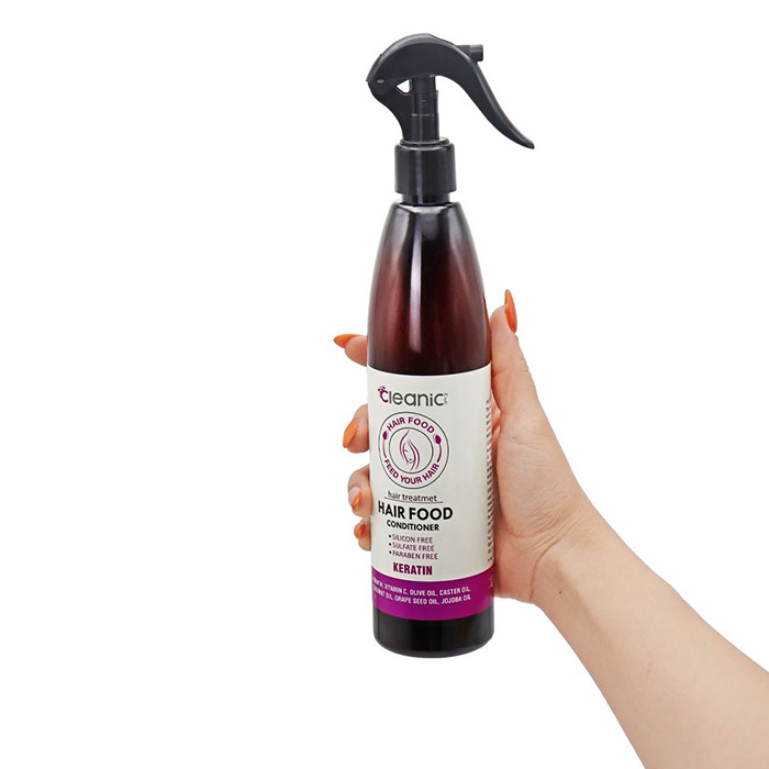 اسپری غذای مو کراتین کلینیک کیندی Cleanic Keratin Hair Food 400ml