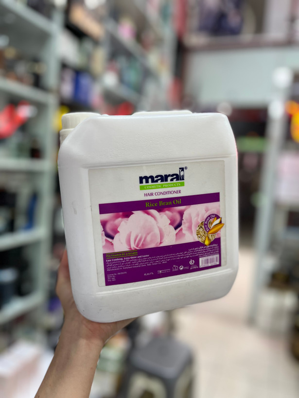 نرم کننده مو مارال 4 لیتری حاوی کراتین مدل Rice bran & keratin حجم 4000 میلی لیتر