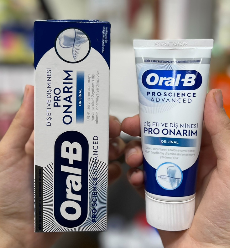 خمیر دندان اورال-بی Oral-B Pro Science Advanced - مدل Pro Onarım (ترمیم لثه و مینای دندان)